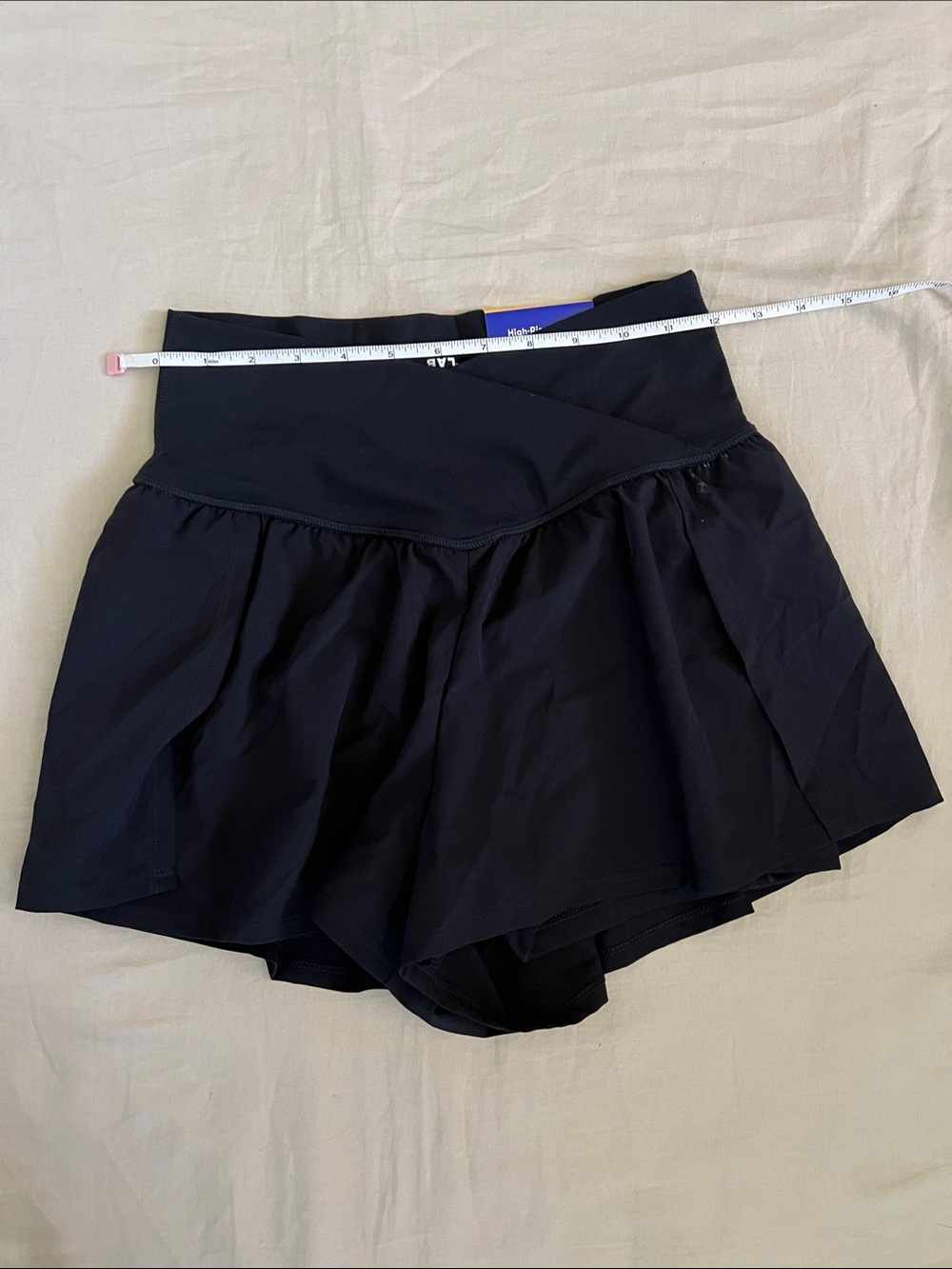 JoyLab - Women's Crossover Waistband High Rise Woven Shorts - Black Small - Picture 3 of 4